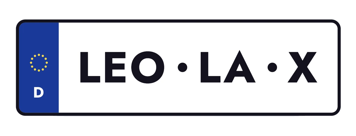 Kennzeichen LEO · LA · X der Taxi-Lakis-Fahrzeuge